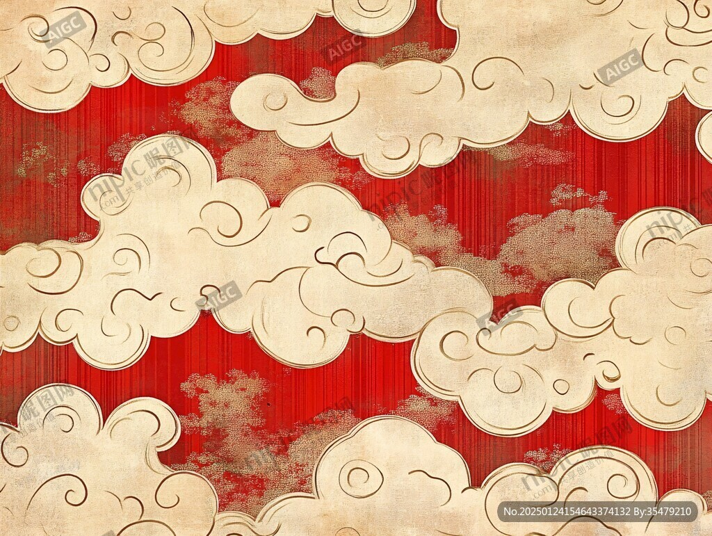 古代云紋背景墻