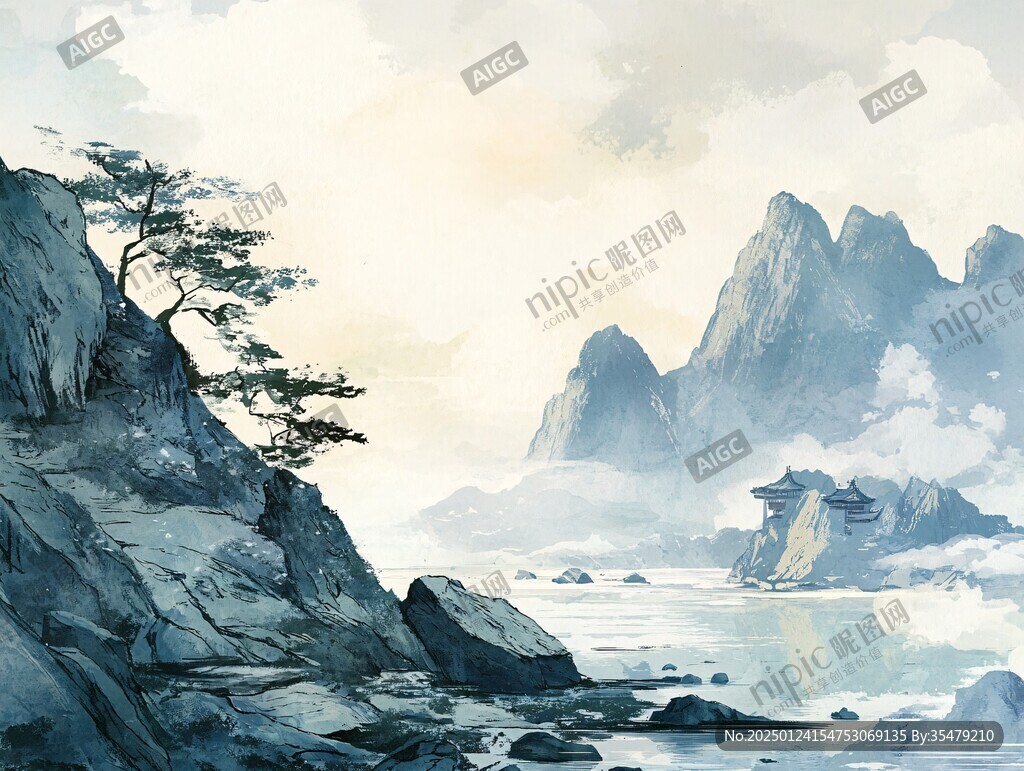 古風(fēng)山水場(chǎng)景