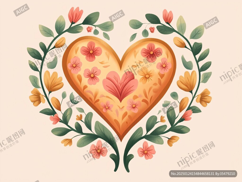 花心插畫設(shè)計