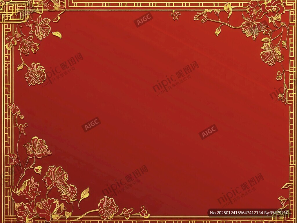 紅色邊框節(jié)日背景