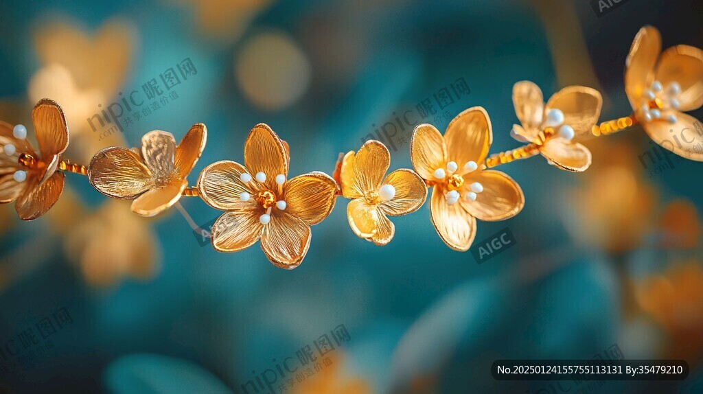 唯美金色花朵