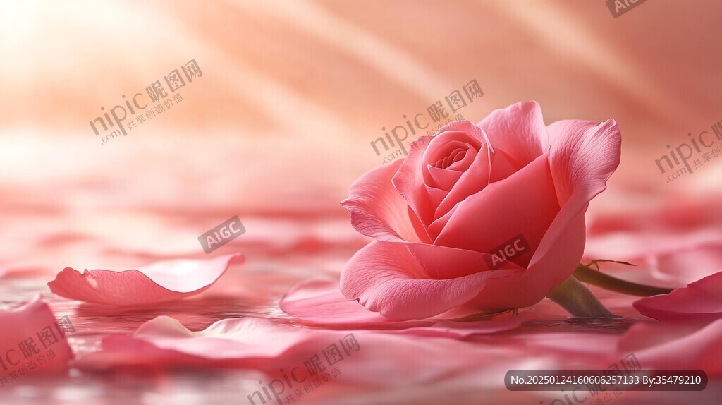 唯美玫瑰紅