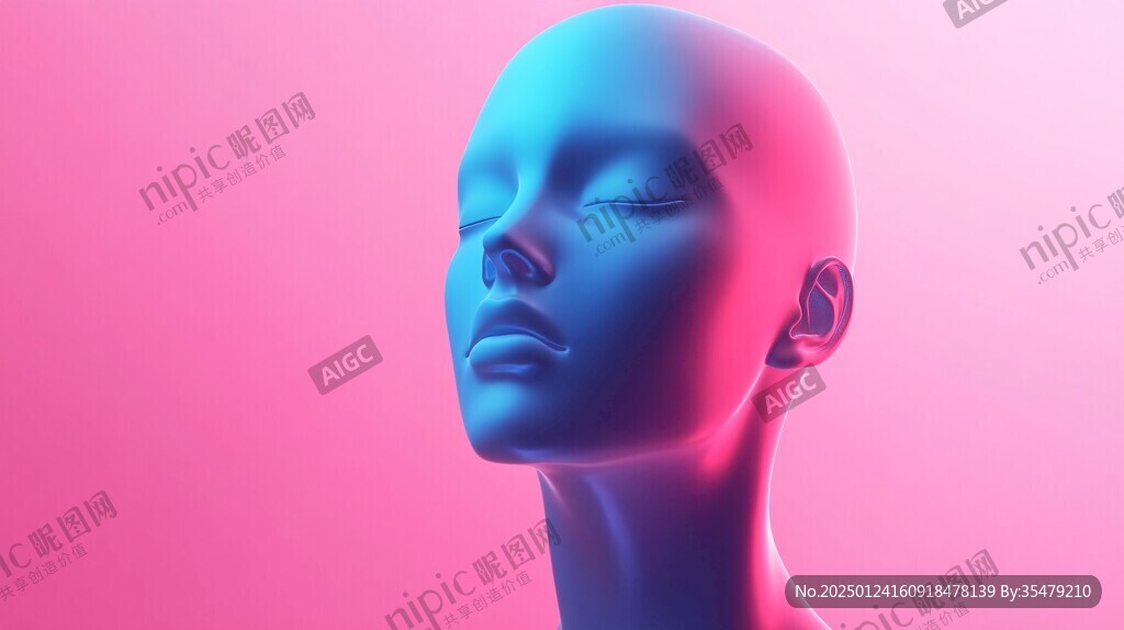粉色3d渲染