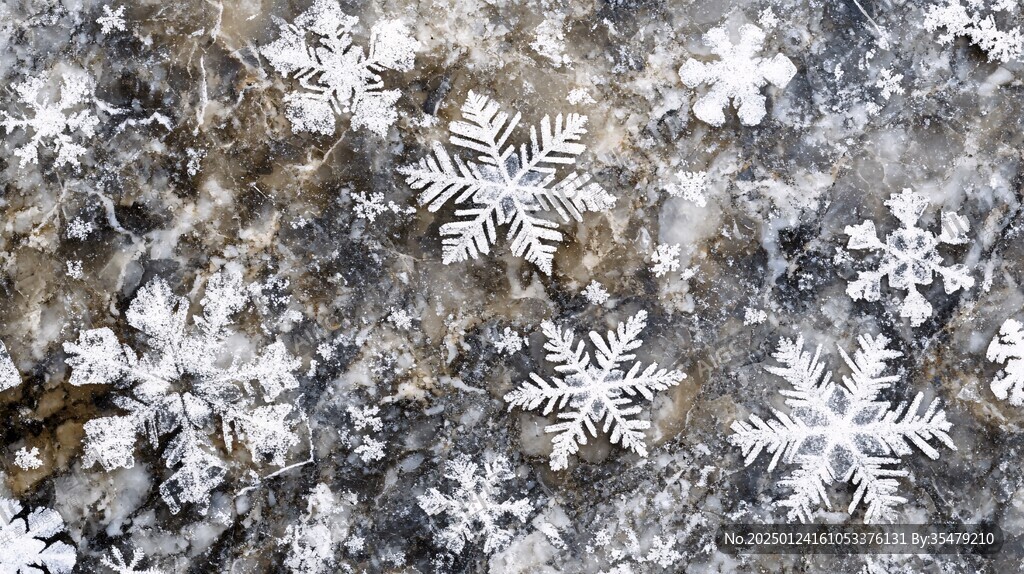 雪花印染圖