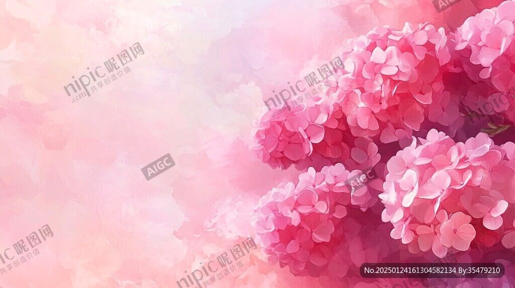 唯美繡球花背景