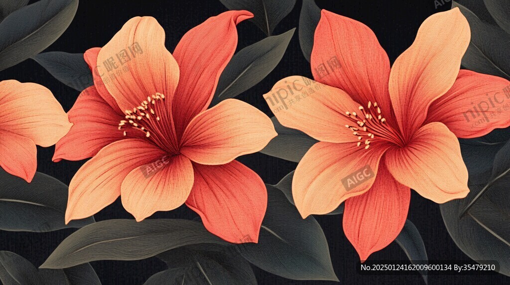 扶桑花插畫