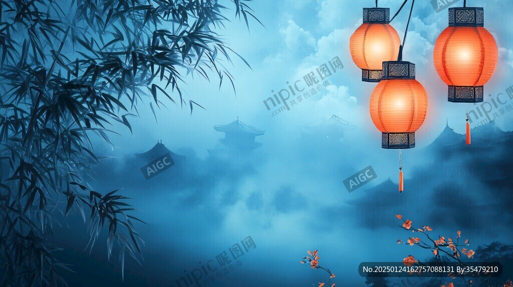 古典意境紅燈籠