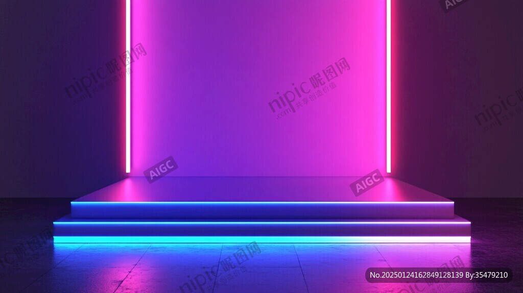 霓虹燈展臺