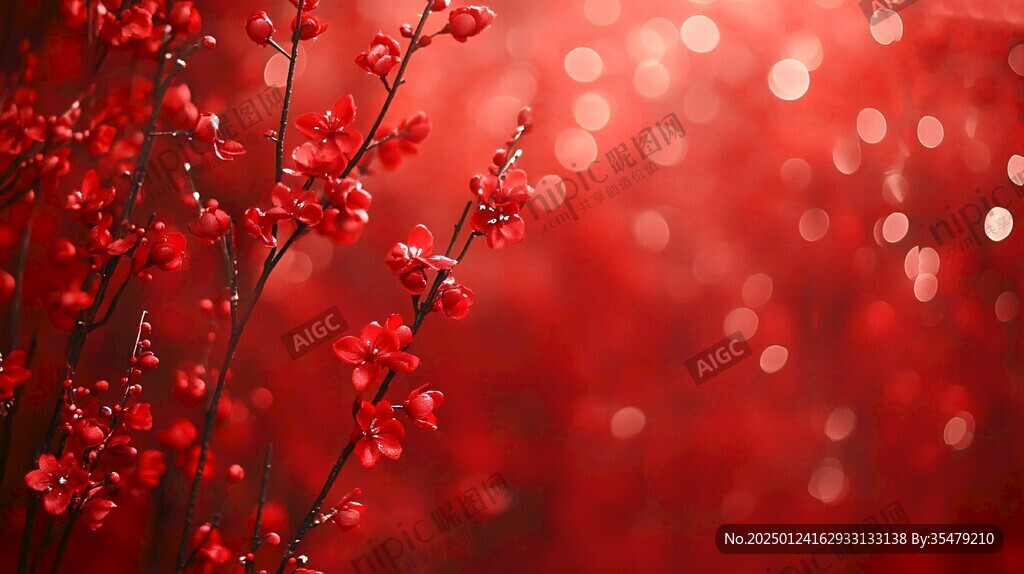 紅色小花壁紙