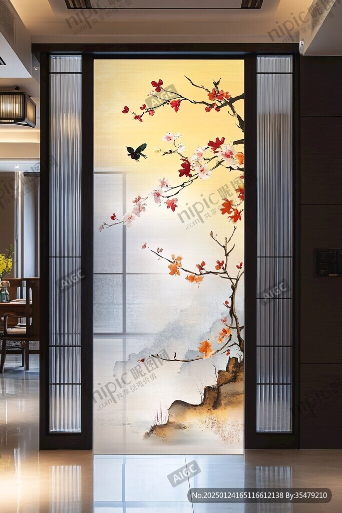 藝術(shù)玻璃屏風(fēng)