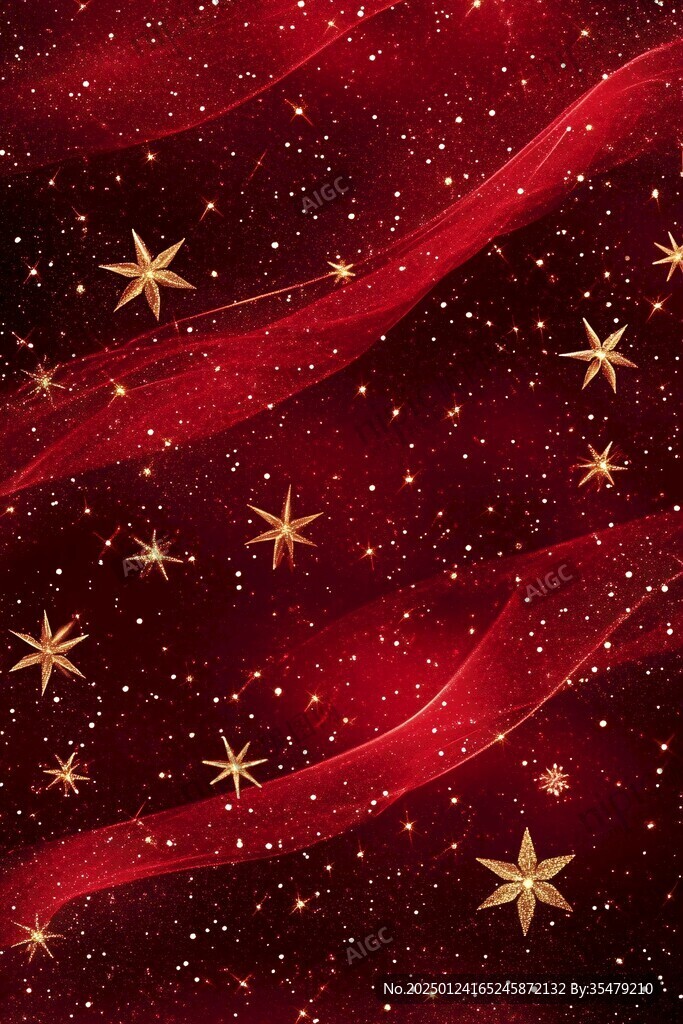 紅色背景上的星星底紋