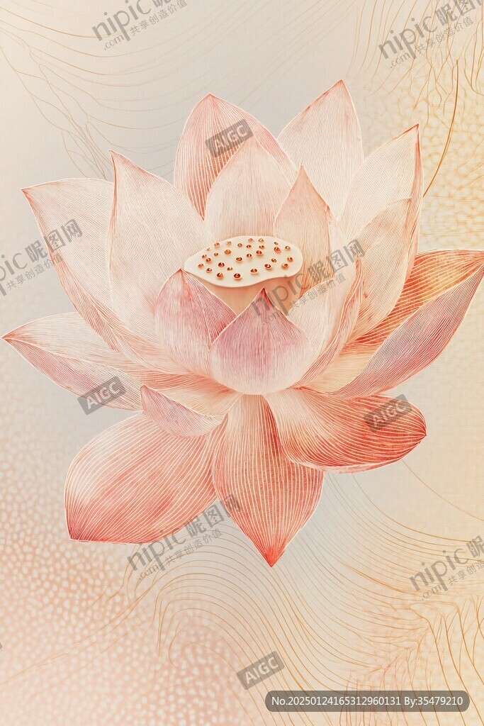 蓮花插畫啊