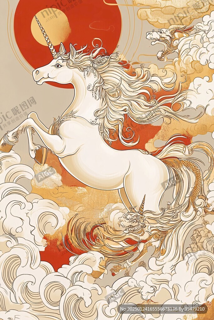 白龍馬插畫