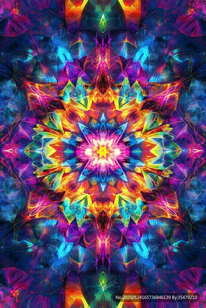 萬花筒絢麗花紋