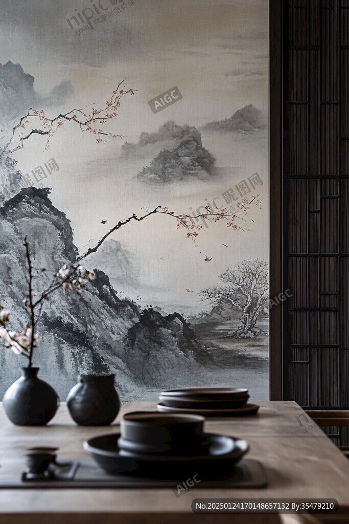 茶室壁畫