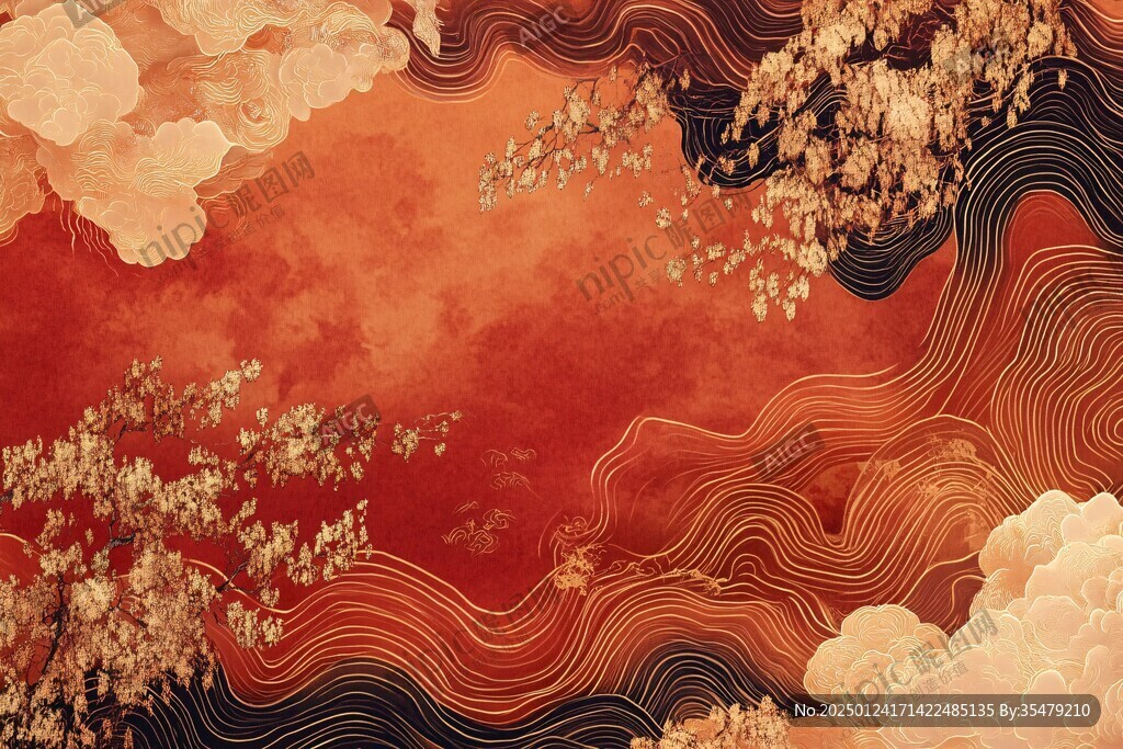 紅金風(fēng)插畫