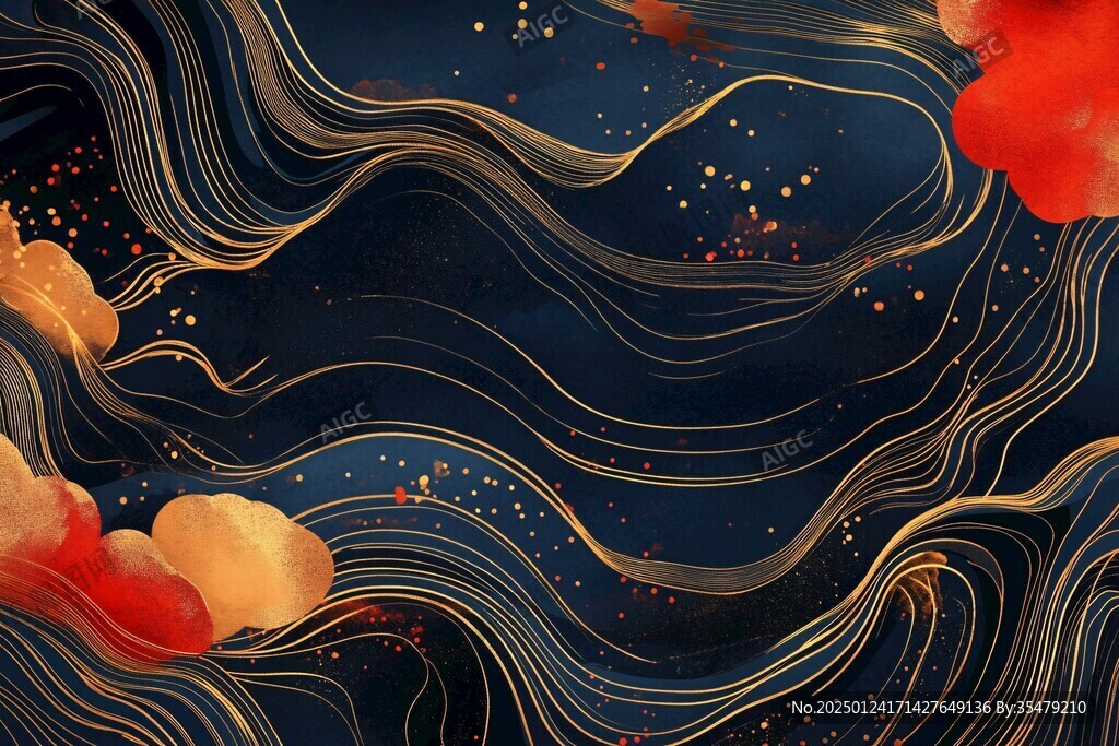 紅金風(fēng)插畫(huà)