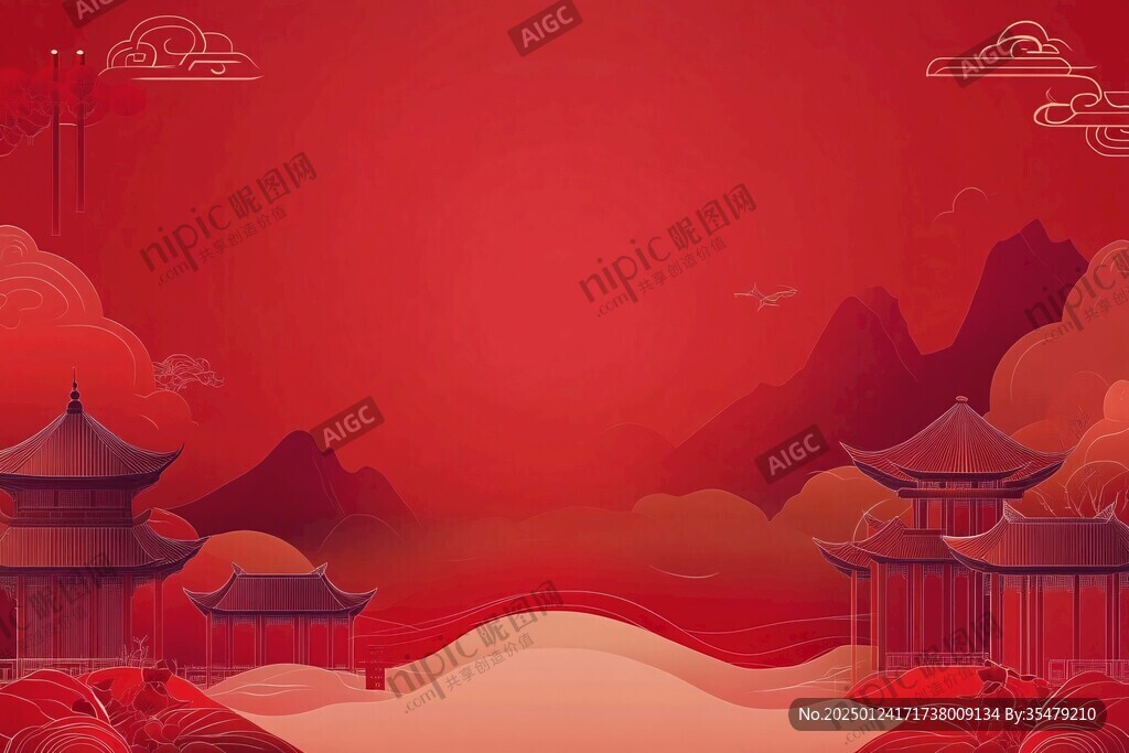 喜慶插畫背景