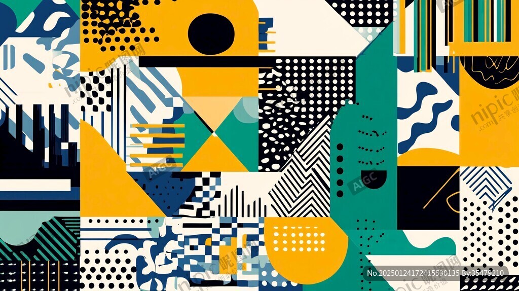 孟菲斯色块拼接 孟菲斯色块拼接