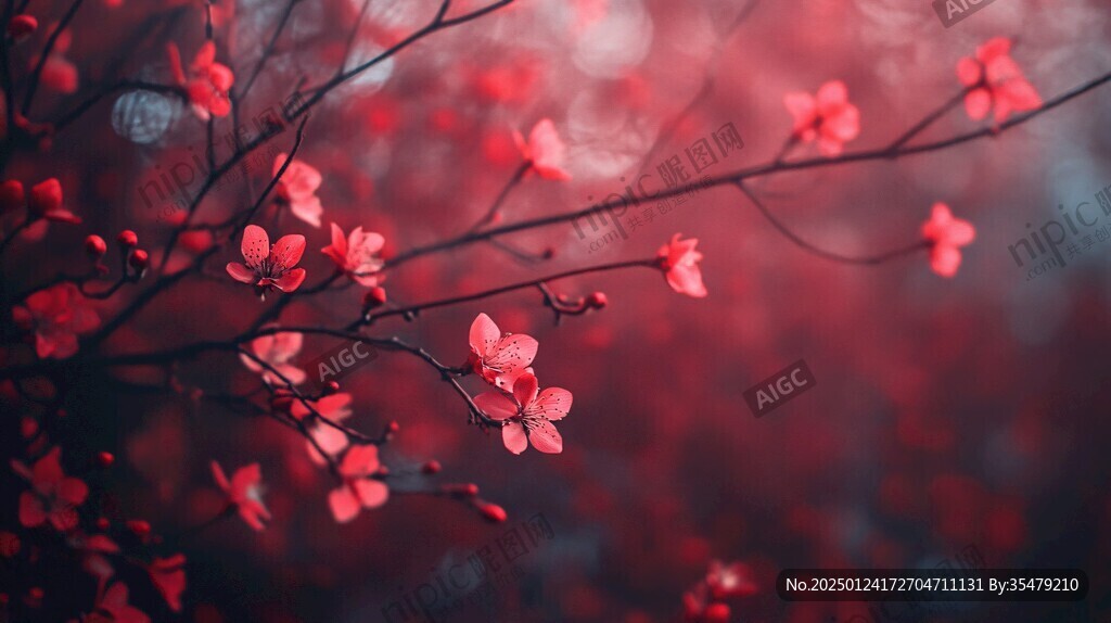 紅色小花壁紙