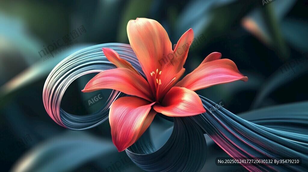 3d立體花壁紙