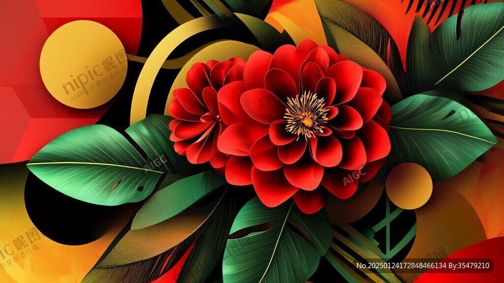 紅金風(fēng)插畫