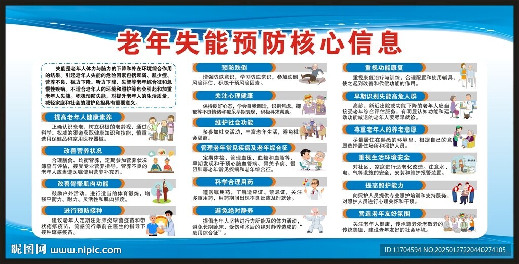 老年失能預防核心信息