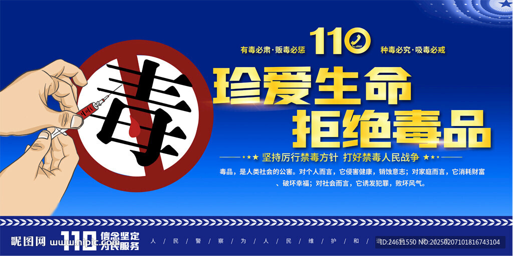 社區(qū)學校禁毒宣傳標語展板