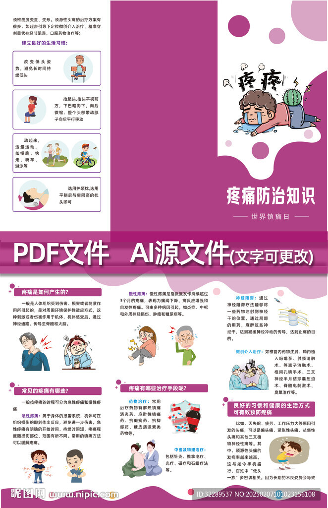 疼痛防治知識三折頁