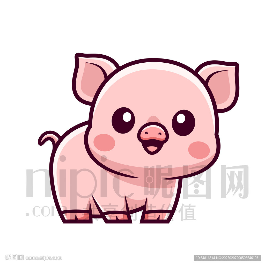可愛卡通豬