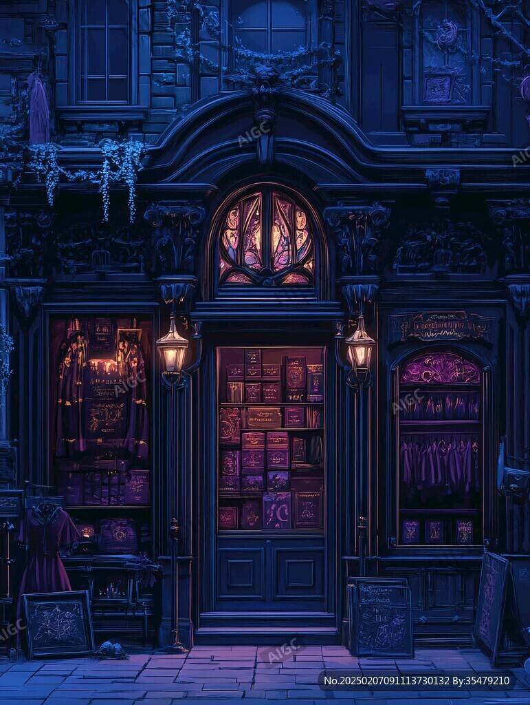 復(fù)古店鋪夜景