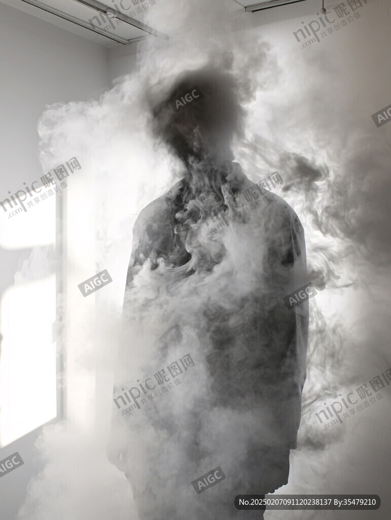 煙霧男性