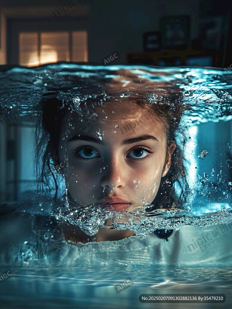 水中小女孩兒