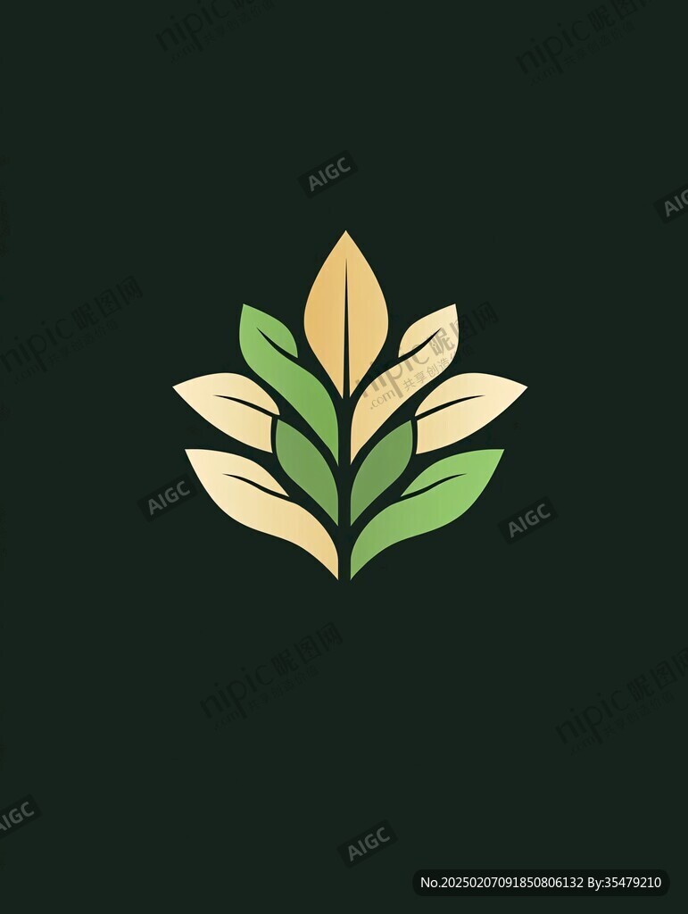 植物精油綠葉logo