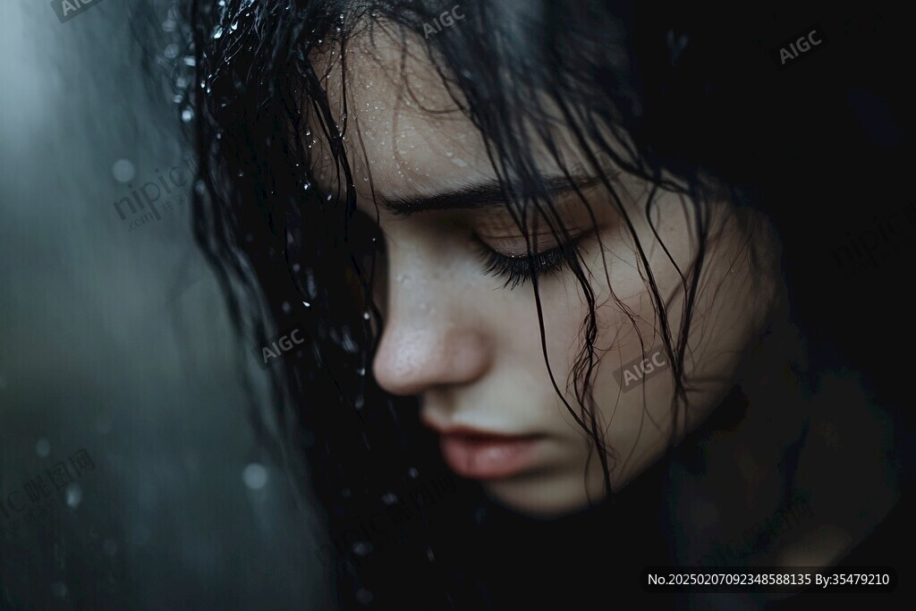 雨中少女