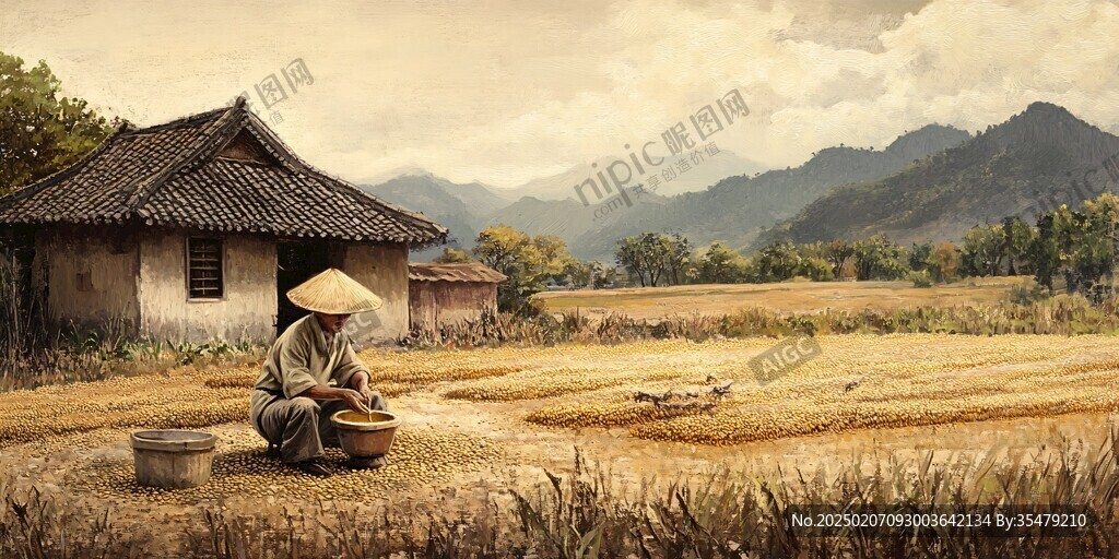 豐收勞作場(chǎng)景