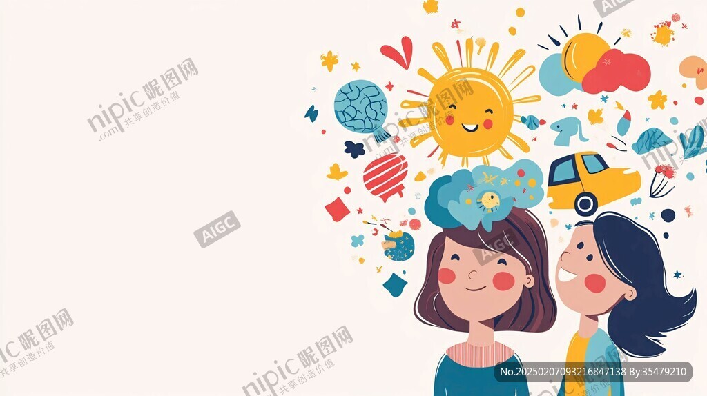 母女插畫