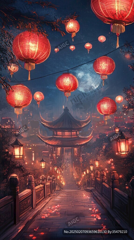 唯美元宵節背景
