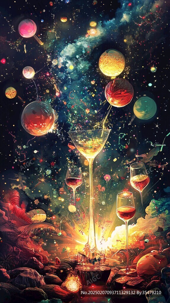 夢幻插畫奇幻炫光