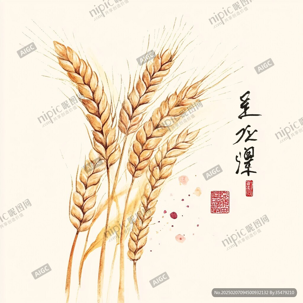 手繪莜麥插畫