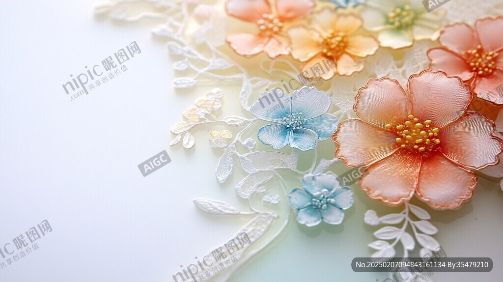 浮雕花紙設計