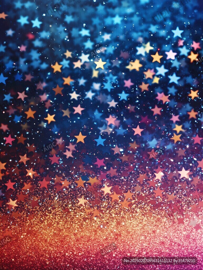 彩色星星背景圖