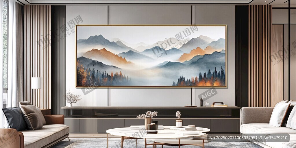 金線山脈客廳背景