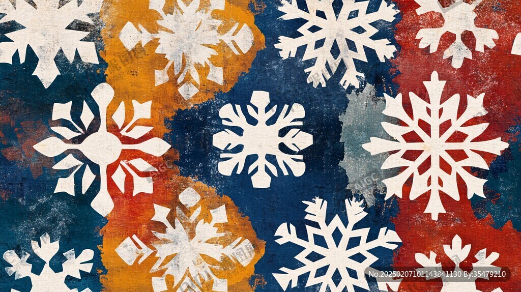 雪花印染圖