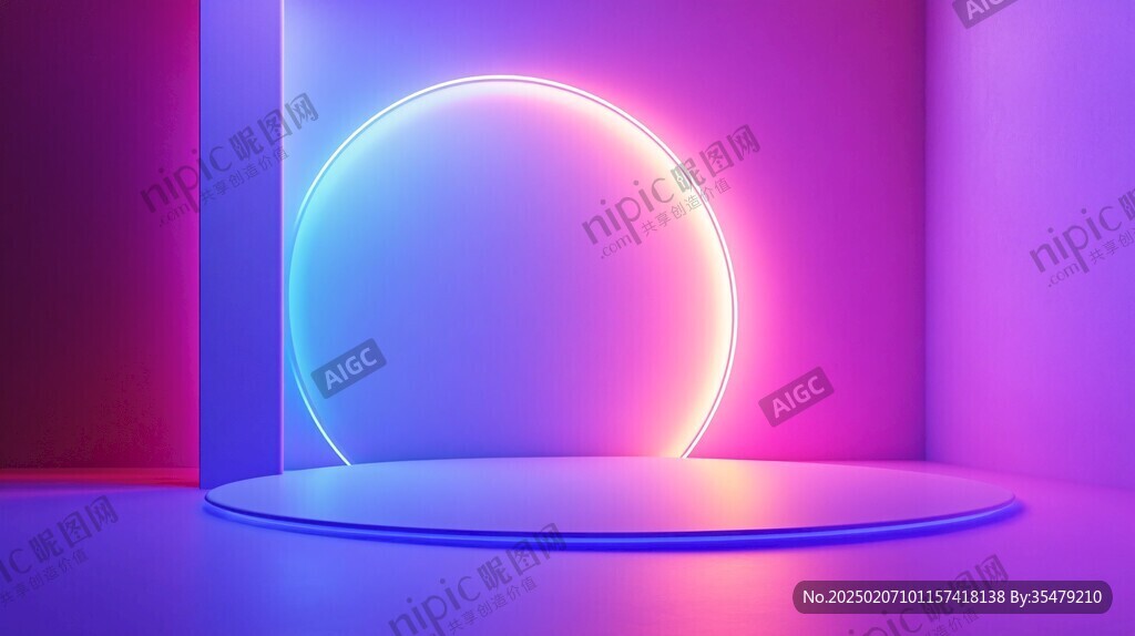 霓虹燈展臺