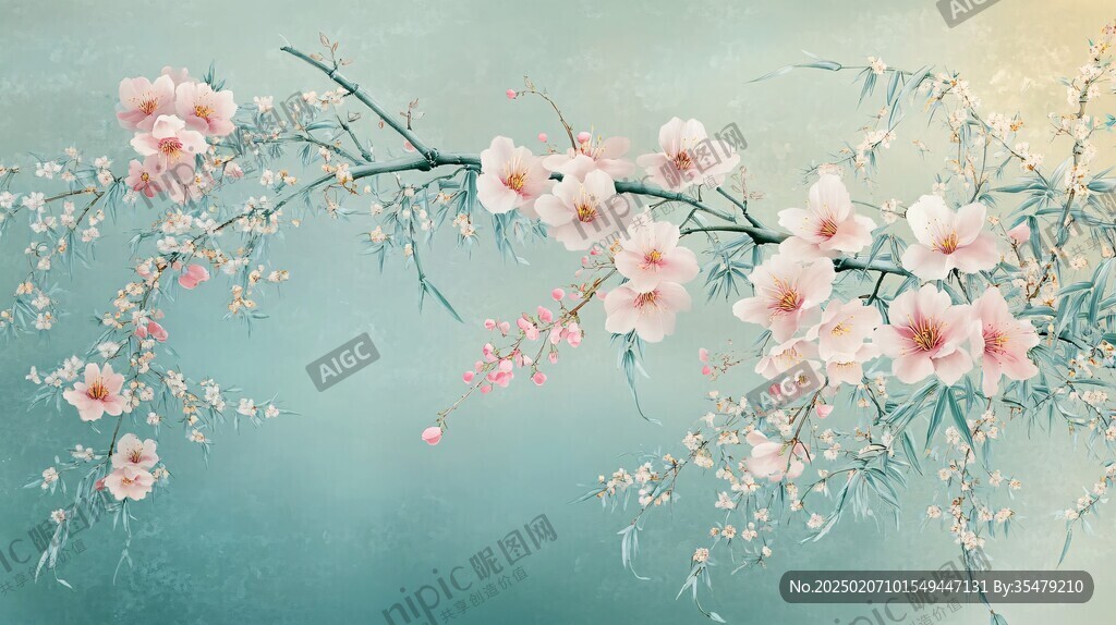 梅花大型高清壁畫