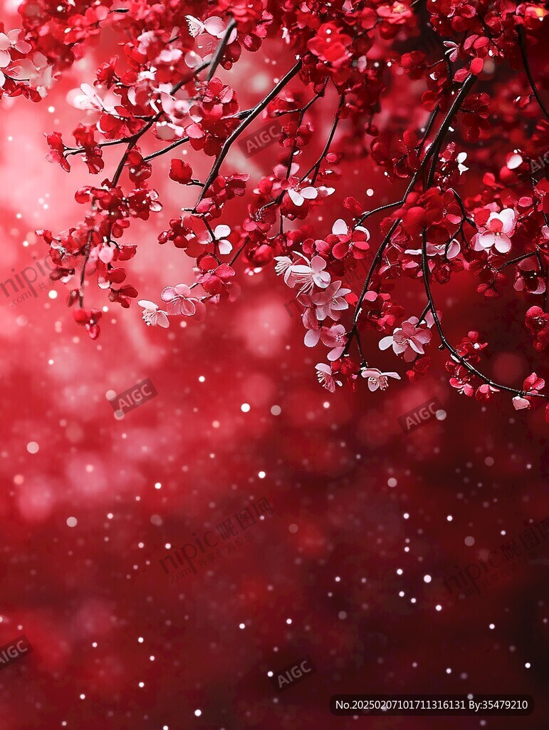 唯美夢幻梅花林