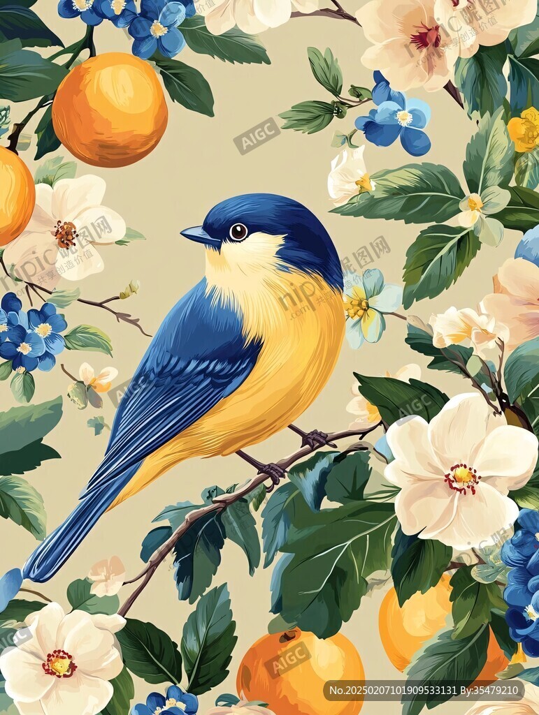 相思鳥插畫