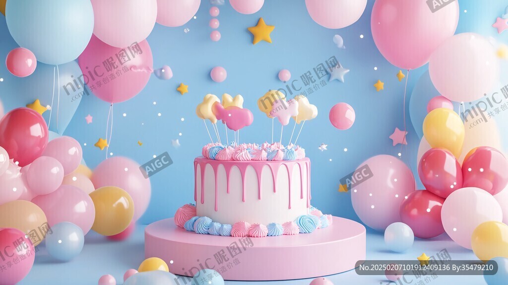 粉藍色生日派對