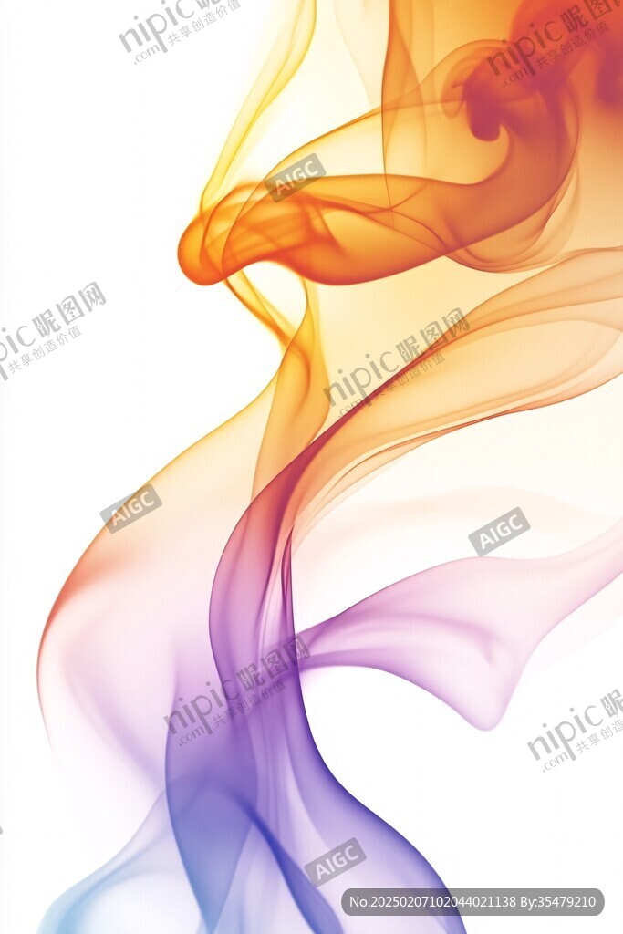 煙霧彩色動感線條圖案
